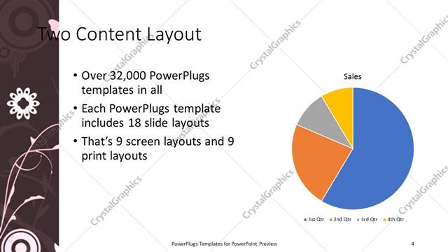 Two Content presentation slide layout