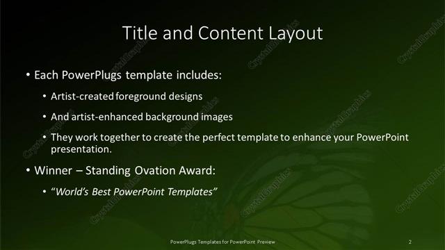 Title and Content presentation slide layout