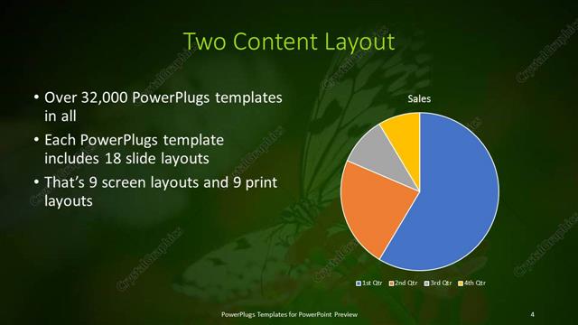 Two Content presentation slide layout