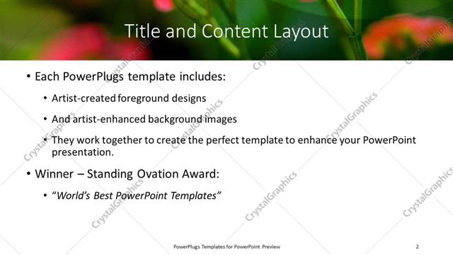 Title and Content presentation slide layout