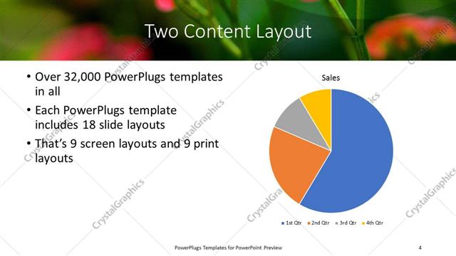 Two Content presentation slide layout