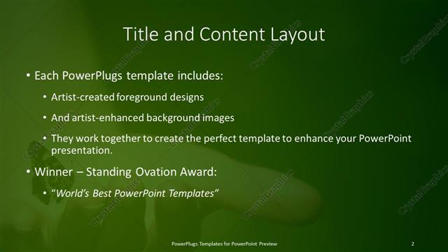 Title and Content presentation slide layout