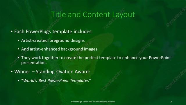 Title and Content presentation slide layout