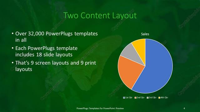 Two Content presentation slide layout