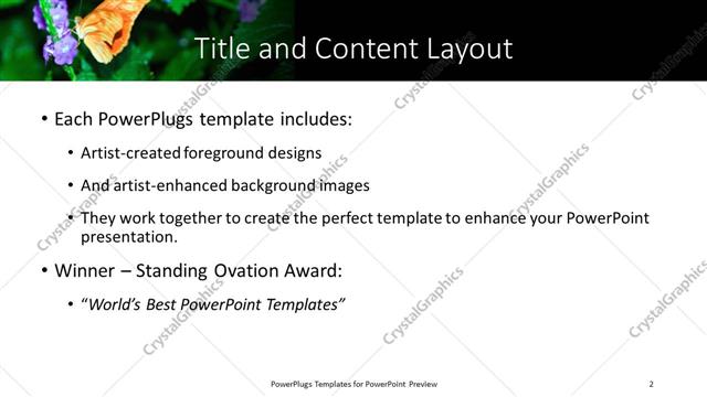 Title and Content presentation slide layout