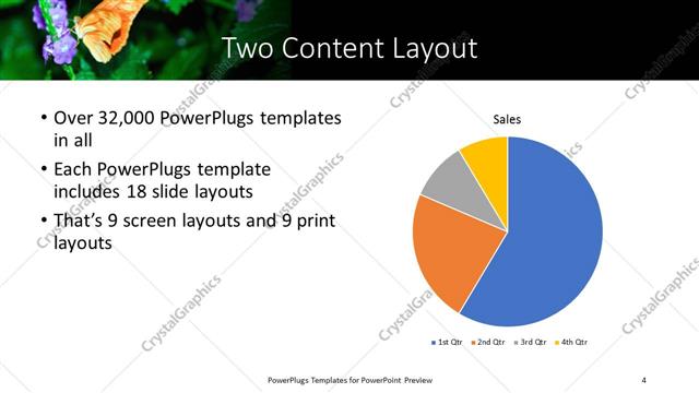 Two Content presentation slide layout