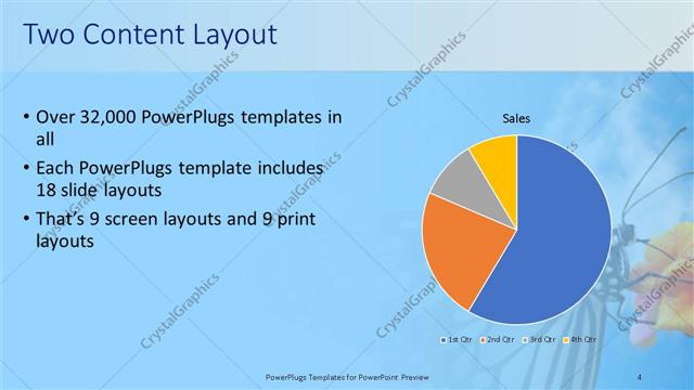 Two Content presentation slide layout