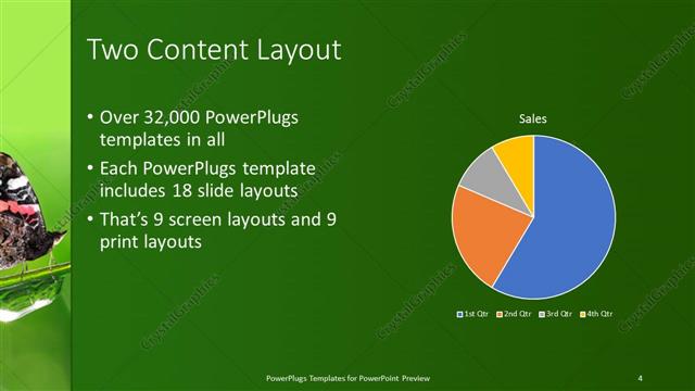 Two Content presentation slide layout
