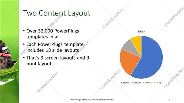 Two Content presentation slide layout
