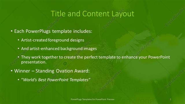 Title and Content presentation slide layout