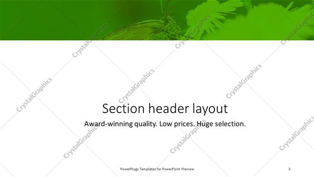 Section Header presentation slide layout