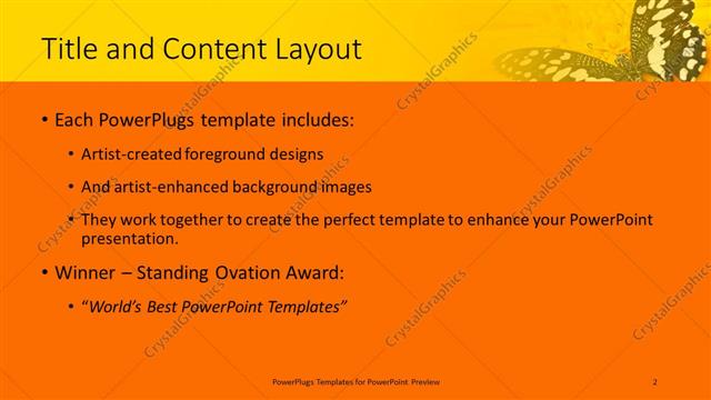 Title and Content presentation slide layout