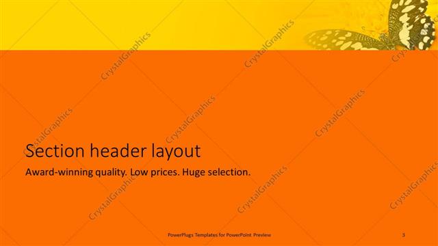 Section Header presentation slide layout