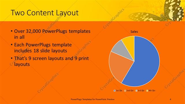 Two Content presentation slide layout
