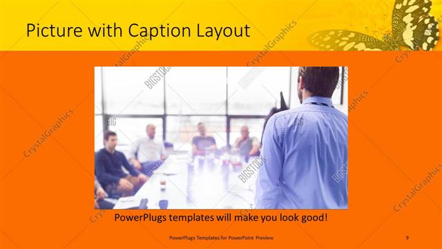 Picture with Caption presentation slide layout