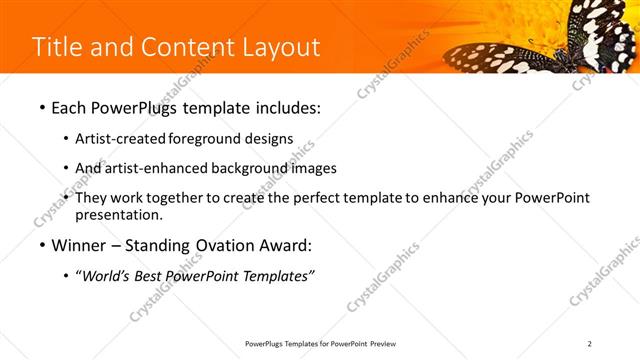 Title and Content presentation slide layout