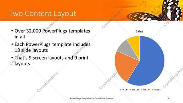 Two Content presentation slide layout