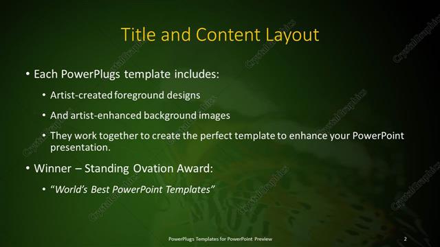 Title and Content presentation slide layout