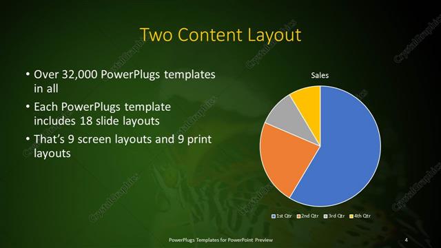 Two Content presentation slide layout