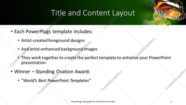 Title and Content presentation slide layout