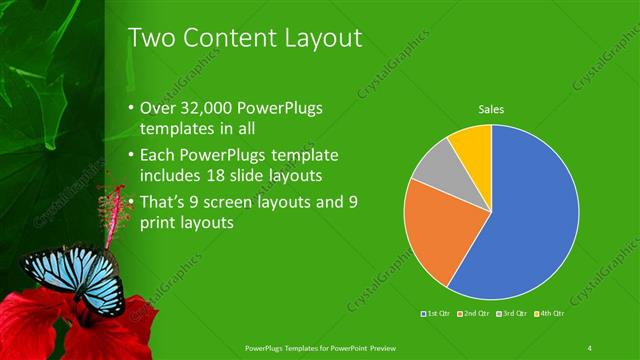 Two Content presentation slide layout