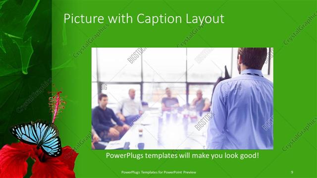 Picture with Caption presentation slide layout