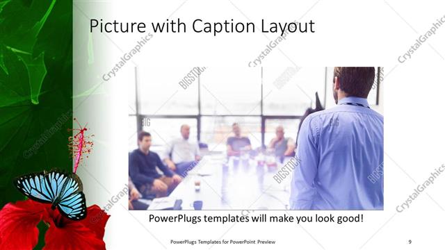 Picture with Caption presentation slide layout