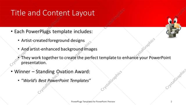 Title and Content presentation slide layout