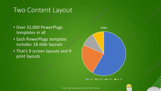 Two Content presentation slide layout