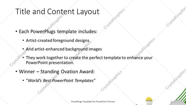 Title and Content presentation slide layout