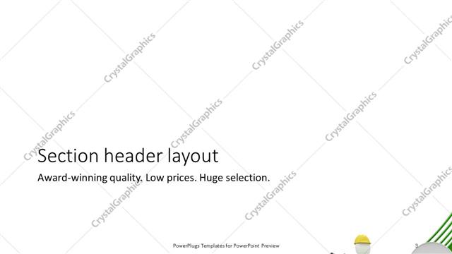 Section Header presentation slide layout