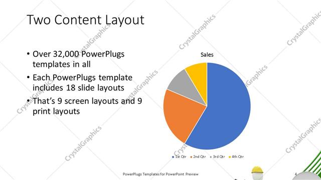 Two Content presentation slide layout