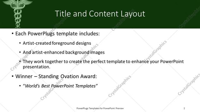 Title and Content presentation slide layout