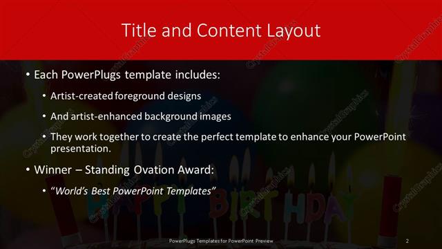 Title and Content presentation slide layout