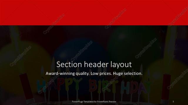 Section Header presentation slide layout