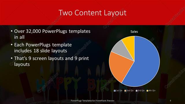 Two Content presentation slide layout