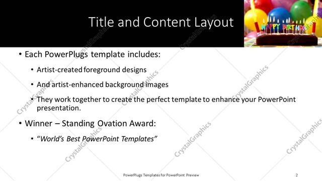 Title and Content presentation slide layout