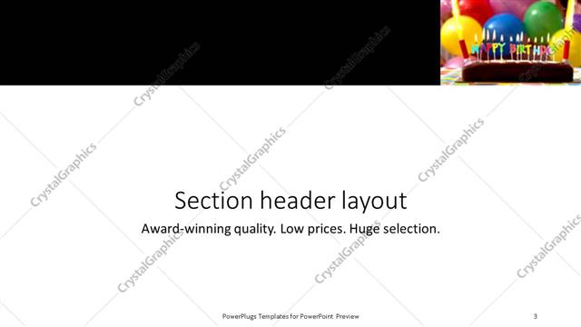 Section Header presentation slide layout