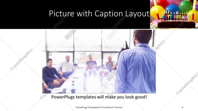 Picture with Caption presentation slide layout