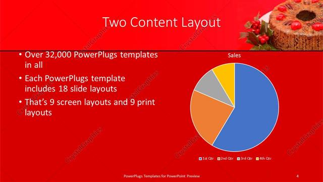 Two Content presentation slide layout