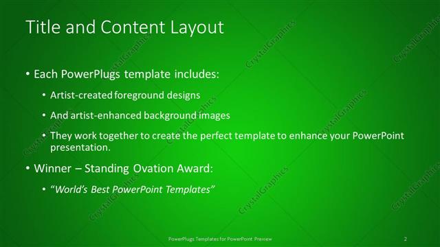 Title and Content presentation slide layout