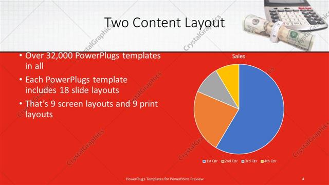 Two Content presentation slide layout