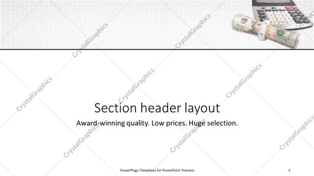 Section Header presentation slide layout