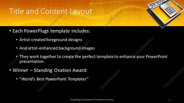 Title and Content presentation slide layout