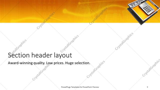 Section Header presentation slide layout
