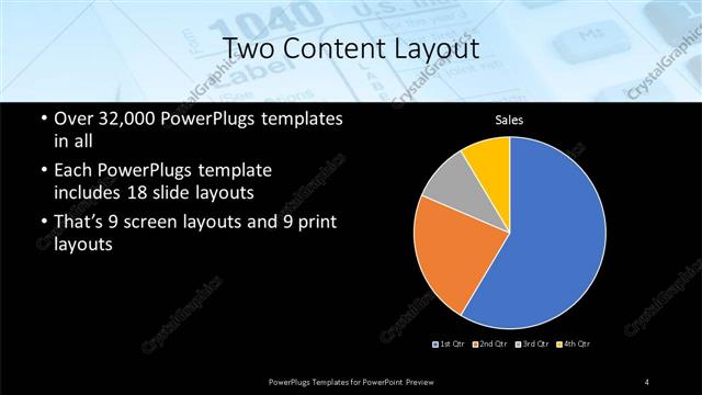 Two Content presentation slide layout