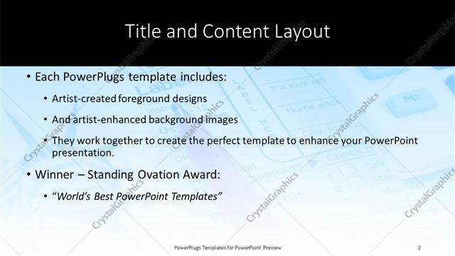 Title and Content presentation slide layout