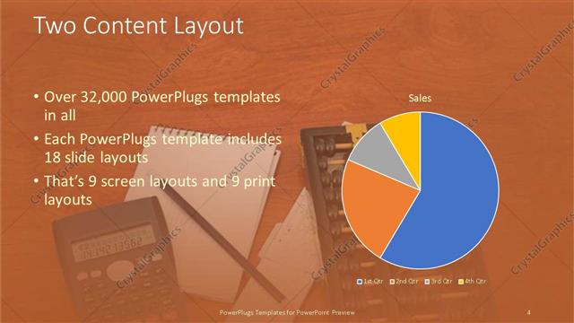 Two Content presentation slide layout