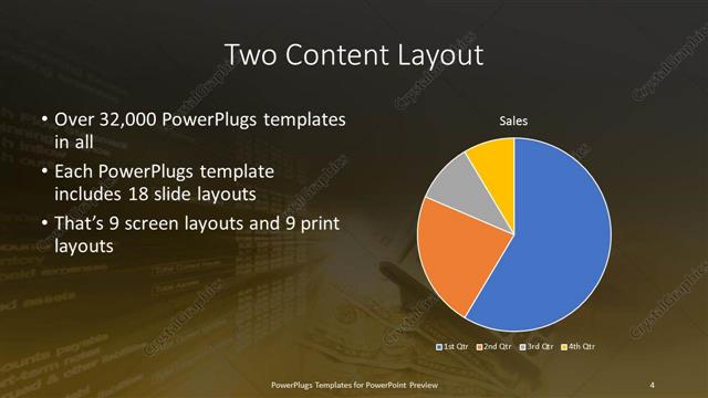 Two Content presentation slide layout