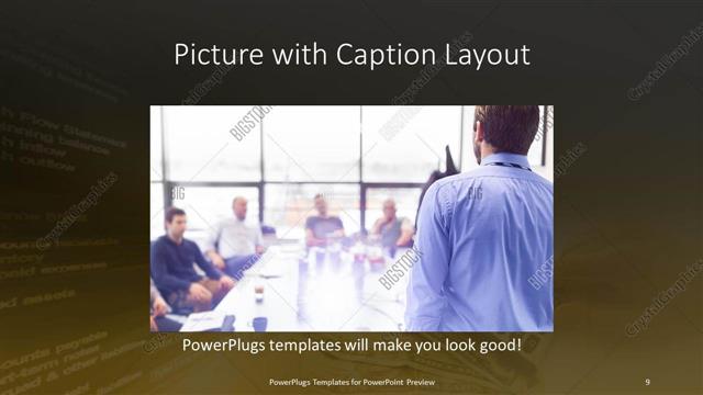 Picture with Caption presentation slide layout